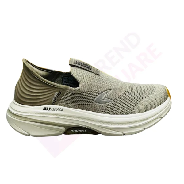 GO RUN ELEVATE SKECHERS | DUSTY BROWN & WHITE,YELLOW COLOR | TS-SHO1078