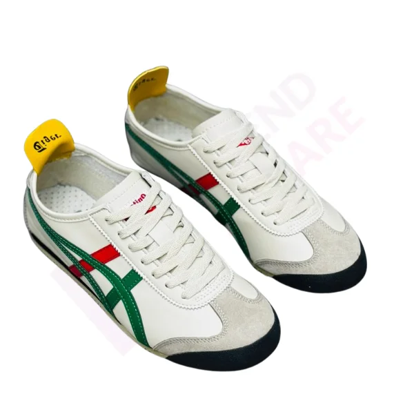 ONITSUKA TIGER MEXICO 66 | WHITE & GREEN, RED COLOR | TS-SHO1090 - Image 3