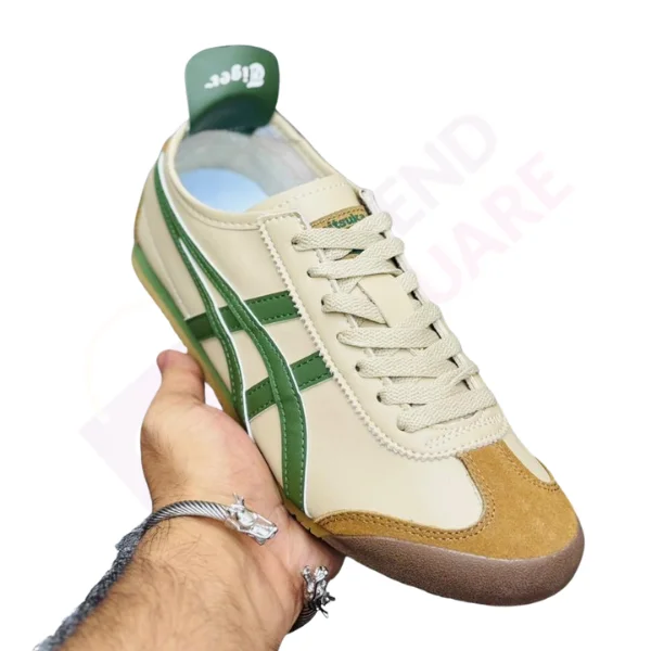 ONITSUKA TIGER MEXICO 66 | BEIGHE & BROWN, GREEN COLOR | TS-SHO1085 - Image 3