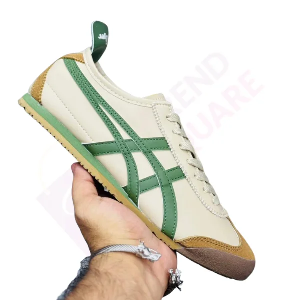 ONITSUKA TIGER MEXICO 66 | BEIGHE & BROWN, GREEN COLOR | TS-SHO1085 - Image 2