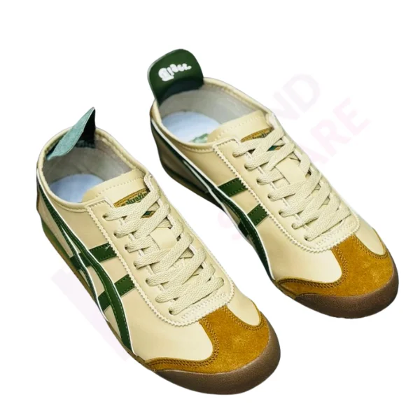 ONITSUKA TIGER MEXICO 66 | BEIGHE & BROWN, GREEN COLOR | TS-SHO1085 - Image 4
